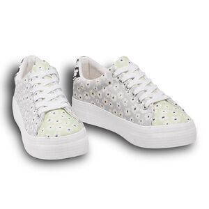 CALL IT SPRING Viollett Platform Sneaker in White Floral Size 6.5 NEW